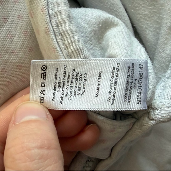 Pink and White Kids Sleep Sack - Picture 6 of 7